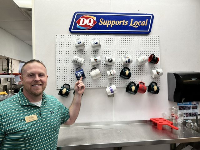 DQ Supports Local — Cup-Rack Sign