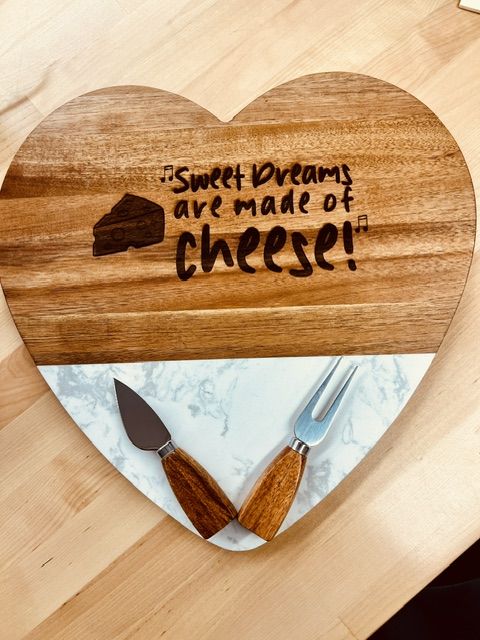 "Sweet Dreams Are Made of Cheese" — Heart Charcuterie Set