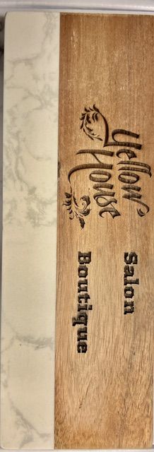 Yellow House Salon Boutique — Wood Sign
